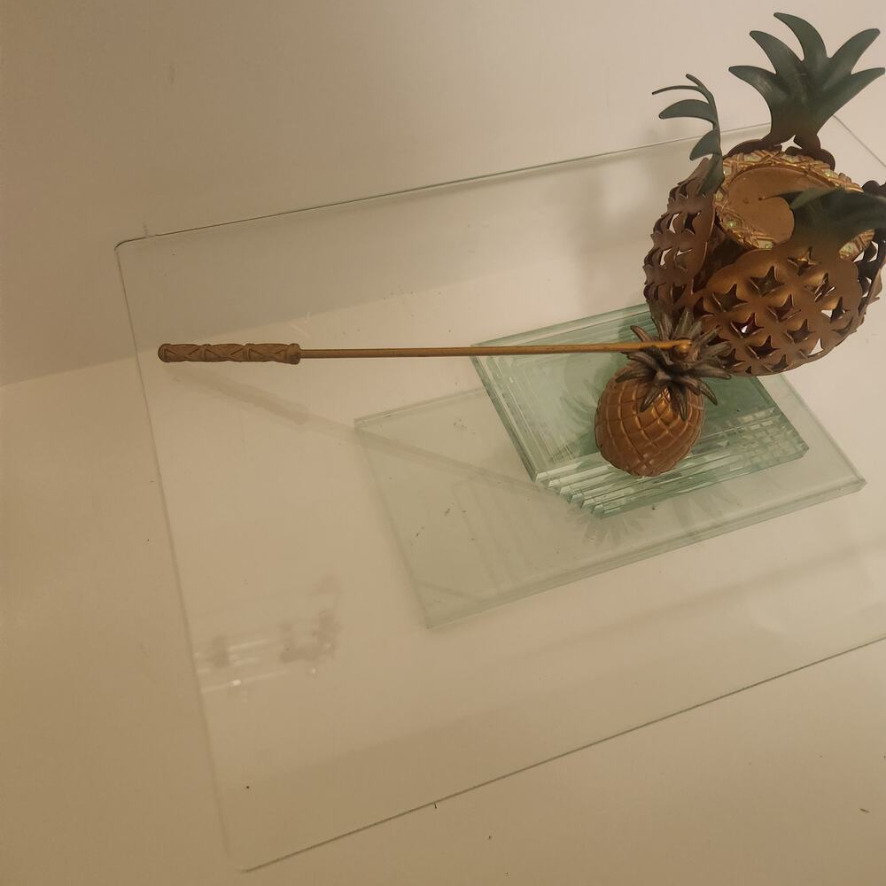 Vintage Brass Metal Party Lite Candle Holder with Snuffer Pineapple - Picture 2 of 4